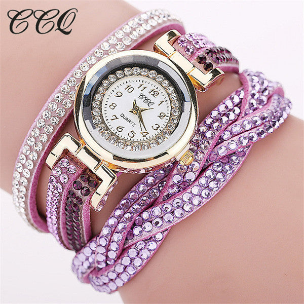 Luxury Rhinestone Bracelet Ladies Quartz